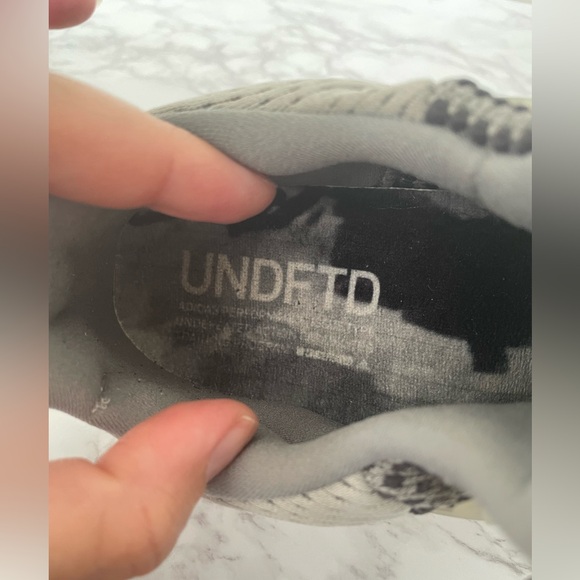 Adidas UltraBoost x Undefeated Shift Grey Men’s Running Sneaker - Picture 13 of 15
